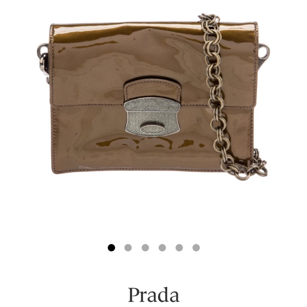 PRADA Pazzolato chain bag, brown
